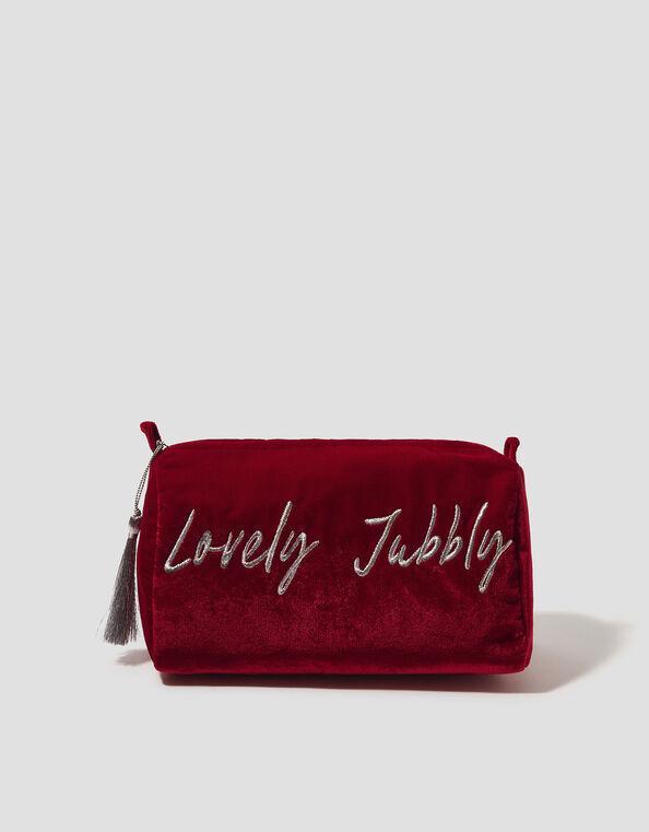 Lovely Jubbly Velvet Make Up Bag, , large