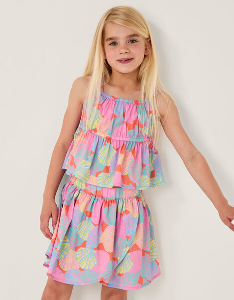 Shell Print Top & Skirt Set, Multi (MULTI), large