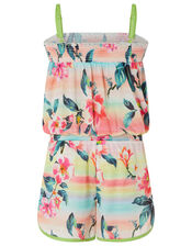 Serena Tropical Floral Active Playsuit, Multi (MULTI), large