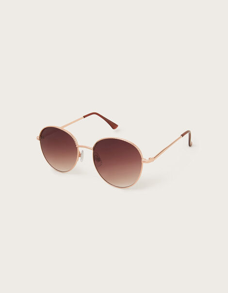 Round Twist Frame Sunglasses, , large