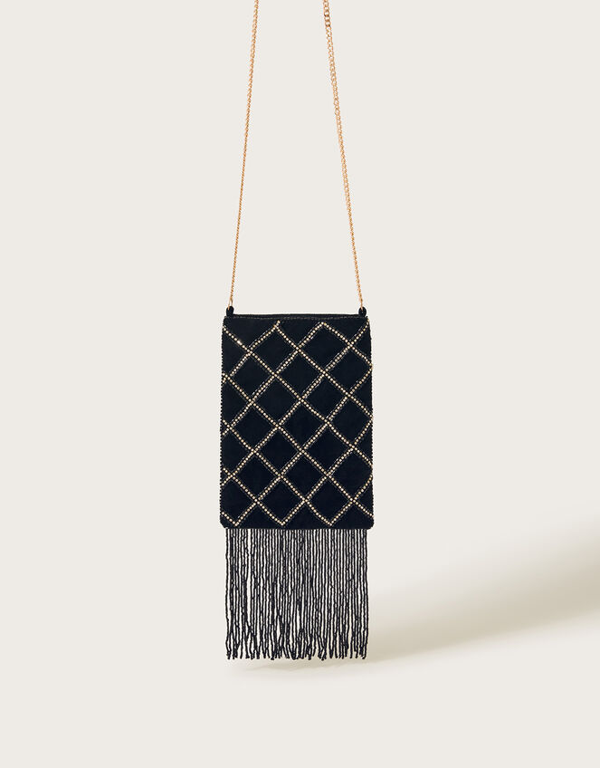 Fringe Phone Cross-Body Bag, , large