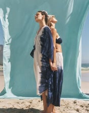Elise Embellished Dip Dye Midi Kaftan, Blue (BLUE), large