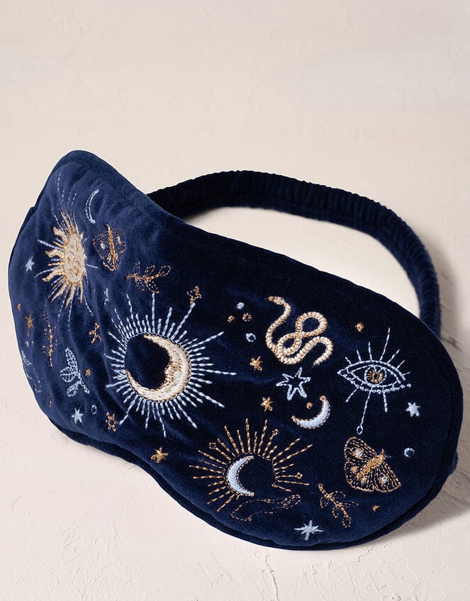 Elizabeth Scarlett Boho Mysticism Velvet Eye Mask, , large