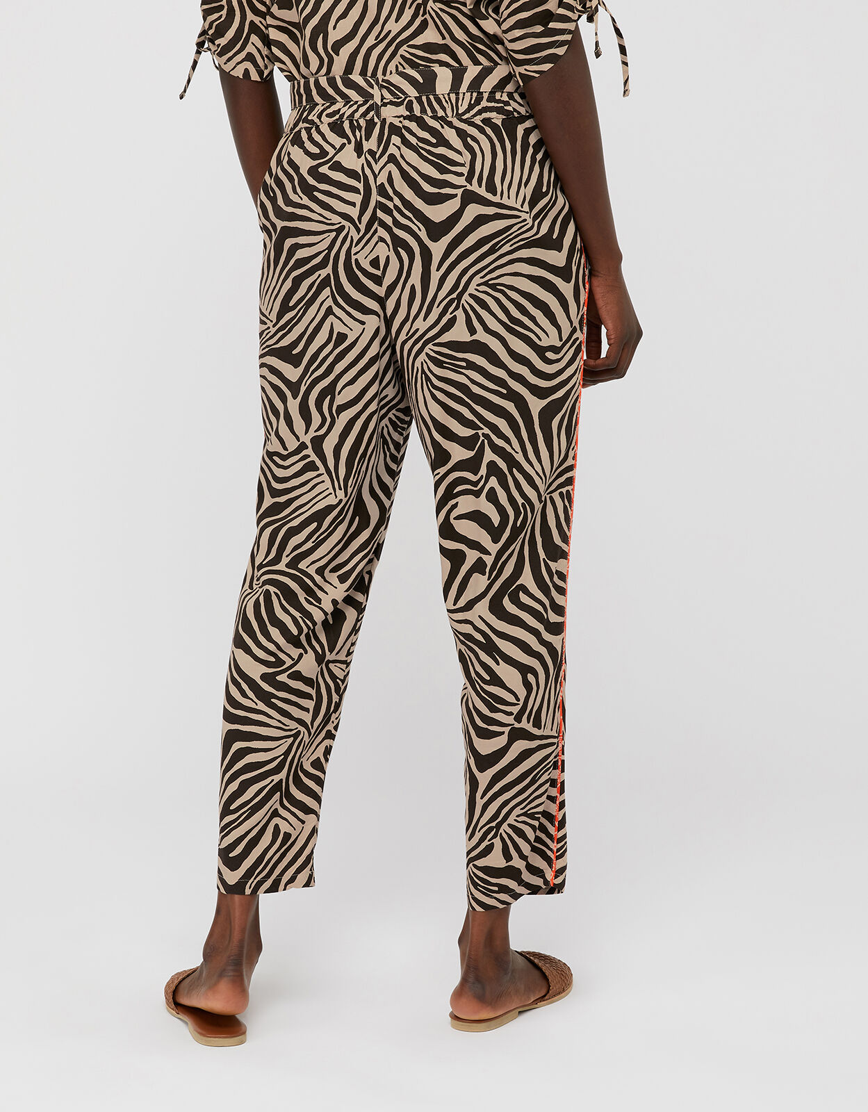 Brown zebra trousers Clearance