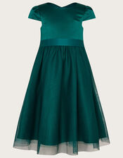 Tulle Bridesmaid Dress, Green (DARK GREEN), large