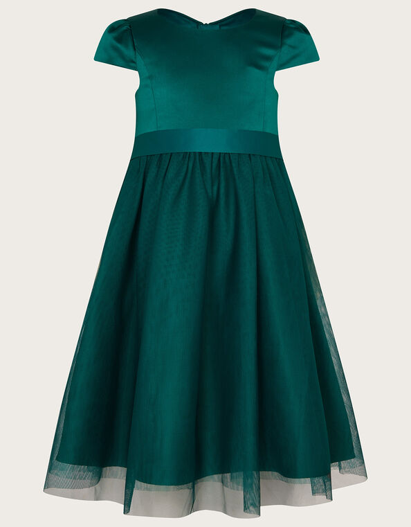 Tulle Bridesmaid Dress, Green (DARK GREEN), large