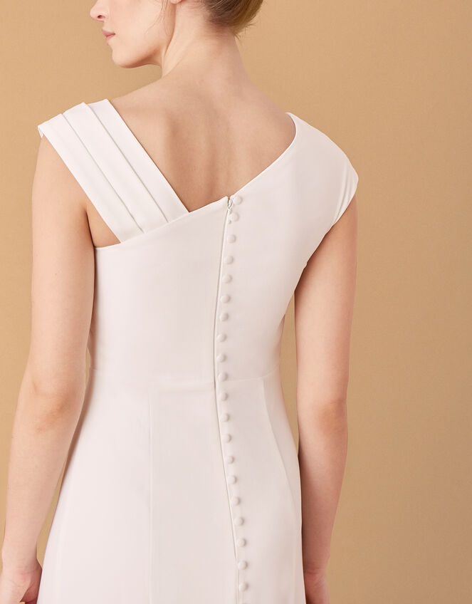 Tess Embellished Brooch Bridal Dress, Ivory (IVORY), large