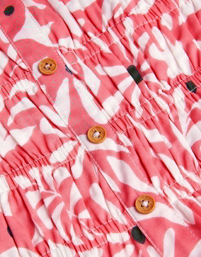 Floral Print Cropped Embellished Blouse, Multi (MULTI), large