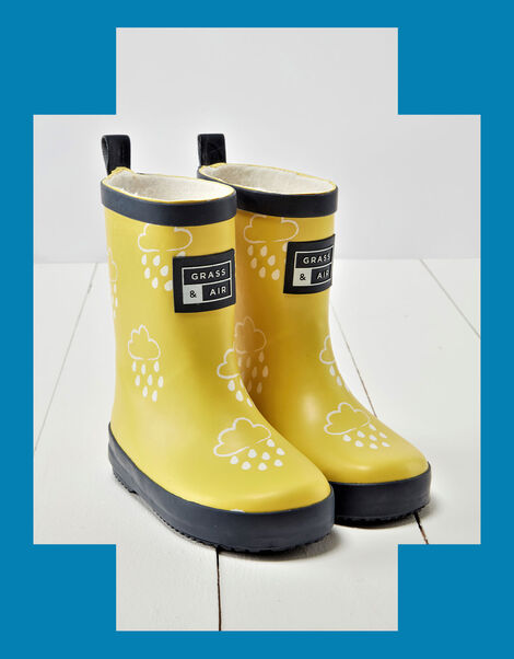 Grass and Air Colour-Revealing Wellies, Yellow (YELLOW), large