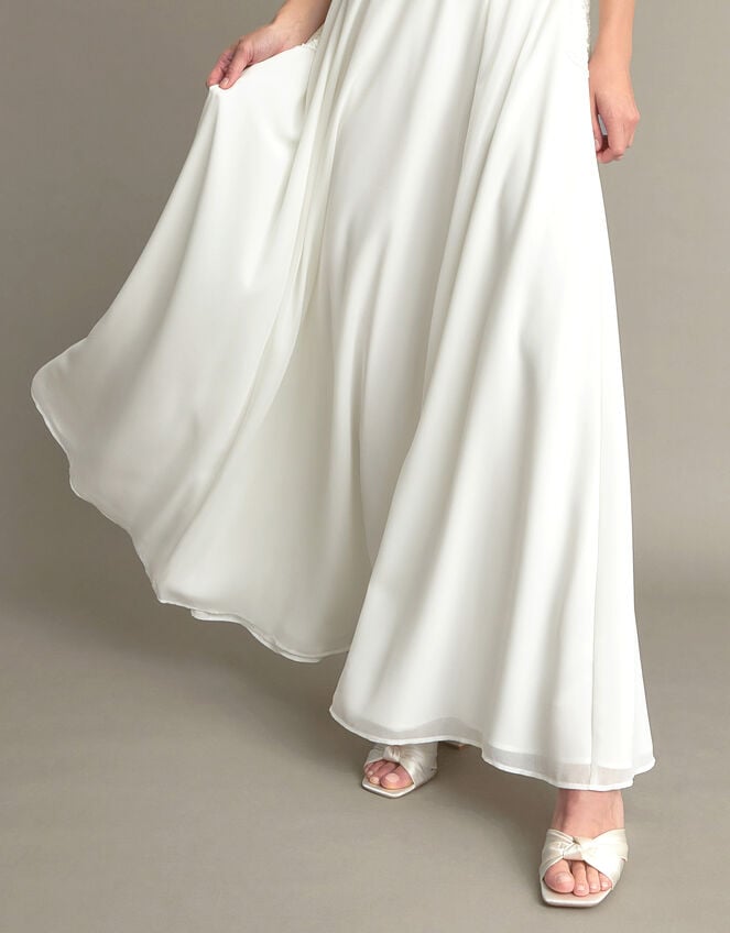 Maddie Off-Shoulder Wedding Dress, Ivory (IVORY), large