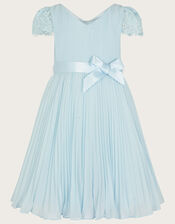 Kaia Pleated Dress, Blue (BLUE), large