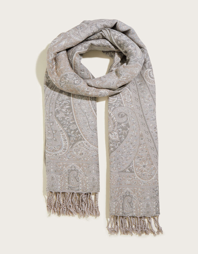 Paisley Print Jacquard Scarf