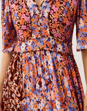 Ceri Floral Print Jersey Midi Dress, Multi (MULTI), large