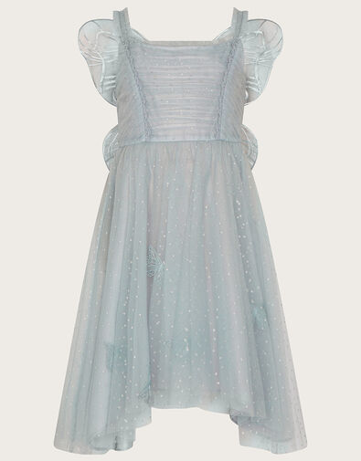 Land of Wonder Butterfly Wings Glitter Dress, Grey (GREY), large