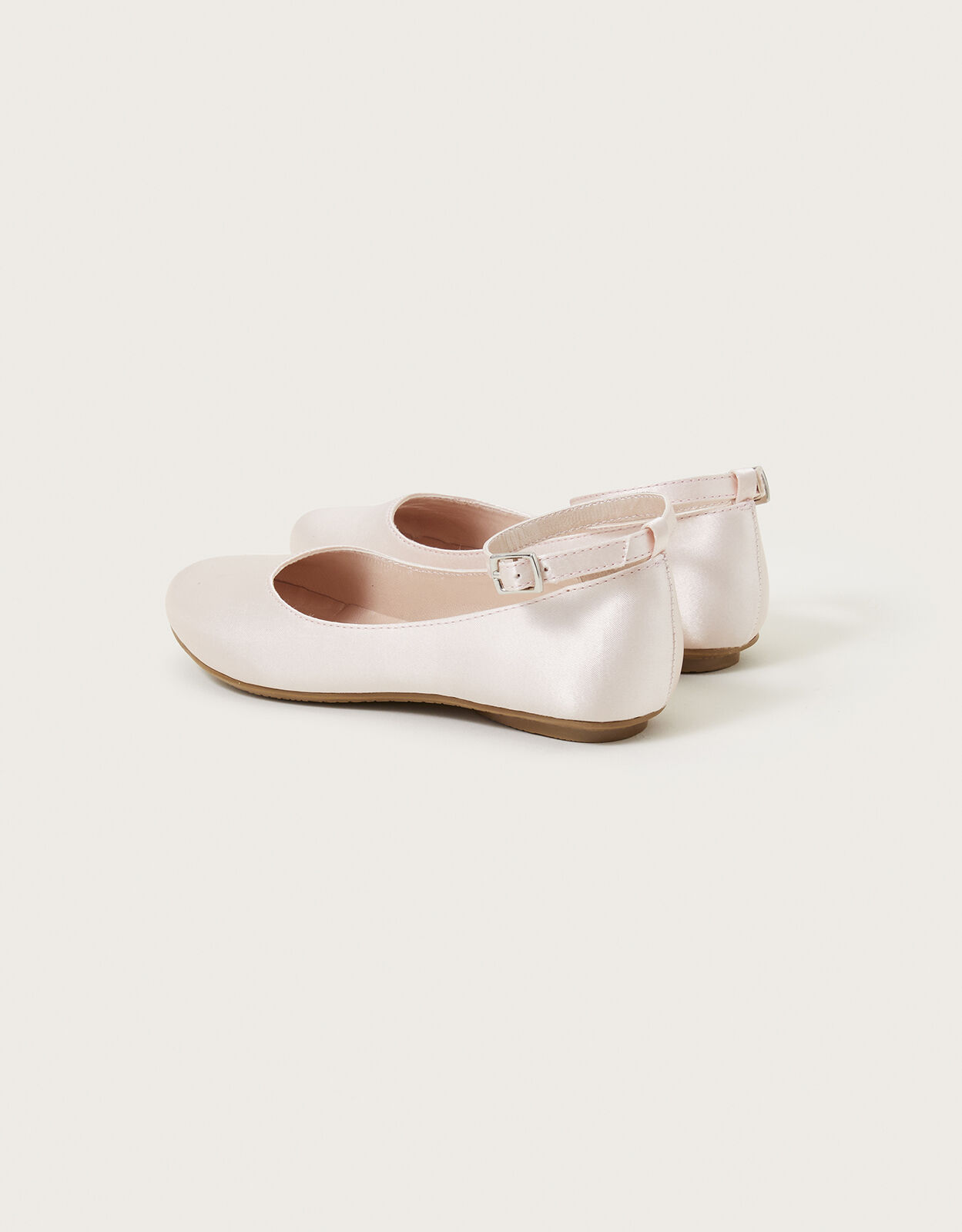 Pink discount satin flats