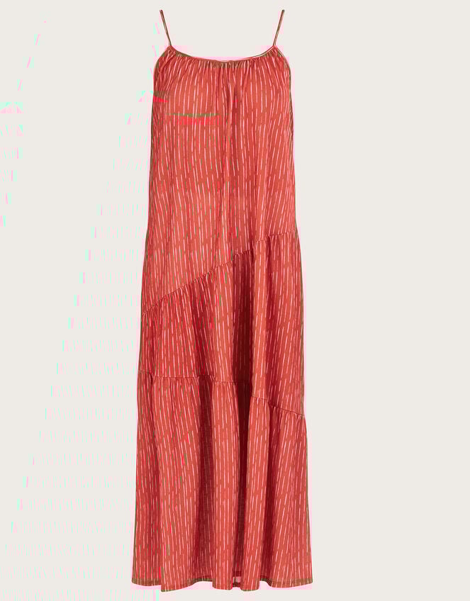 Stripe Maxi Jersey Dress , Orange (ORANGE), large