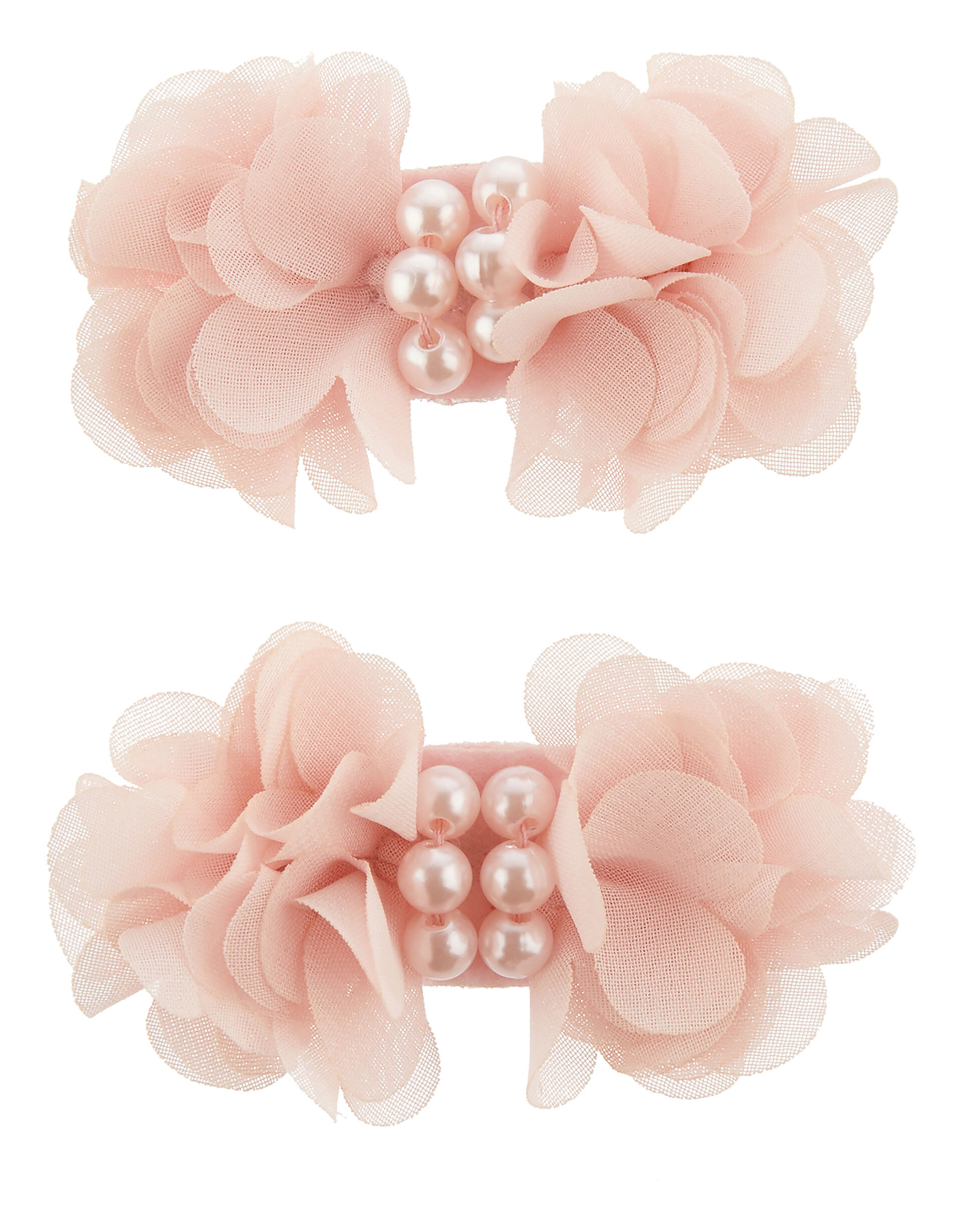 Ruffle Bow Hair Clips , , large