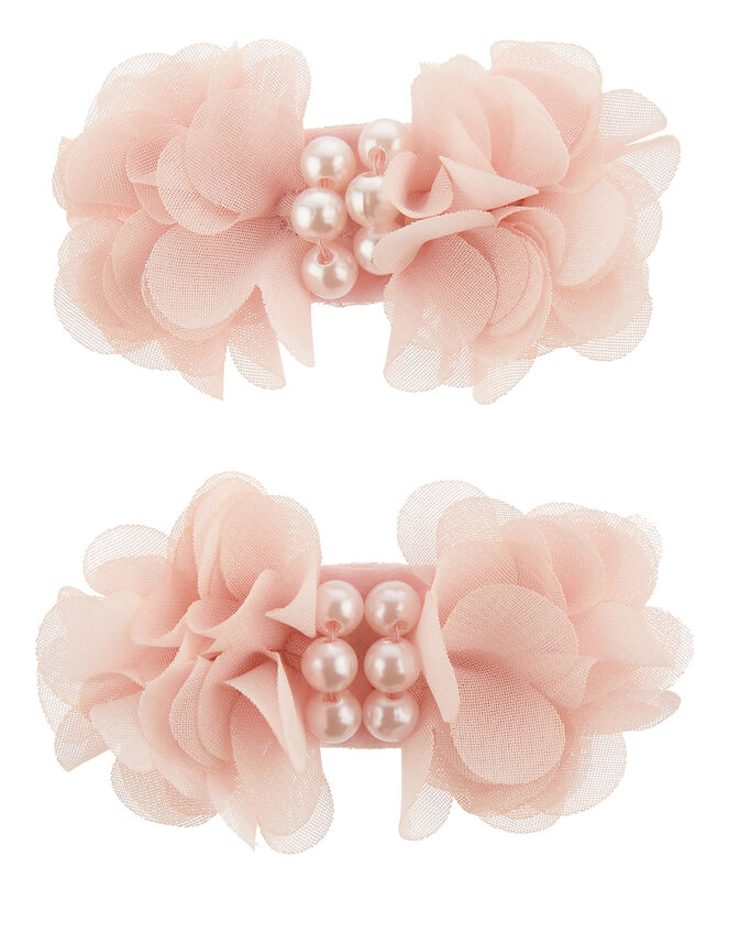 Ruffle Bow Hair Clips , , large