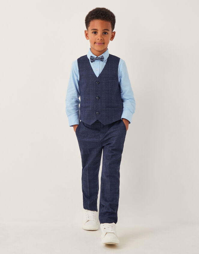 Oliver Check 4-Piece Suit, Blue (NAVY), large