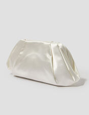 Oona Pleat Satin Clutch Bag, , large