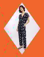 East Nimbus Print Jumpsuit, Black (BLACK), large