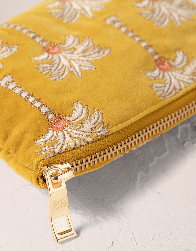 Elizabeth Scarlett Sunrise Palm Velvet Coin Purse, , large