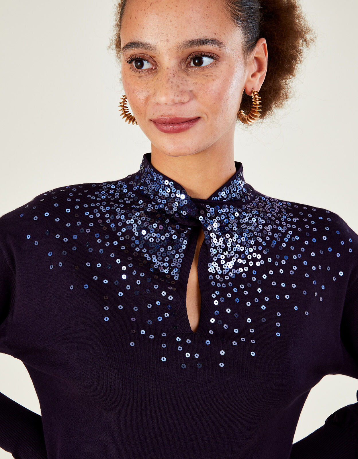 Purple sequin jumper clearance