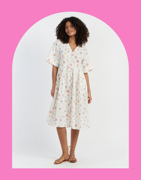 Chinti & Parker &Eacute;toile Midi Sundress, Cream (CREAM), large