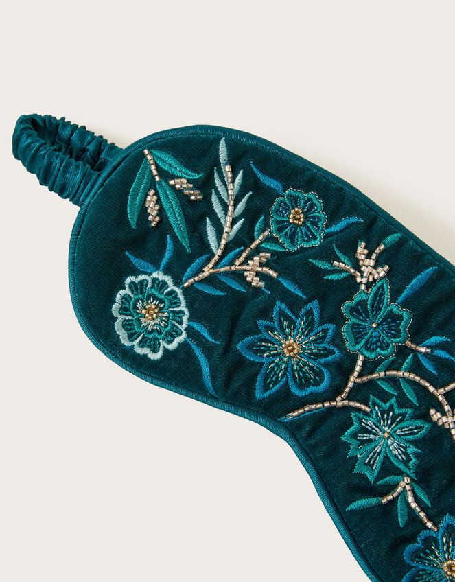 Floral Embroidered Eye Mask, , large