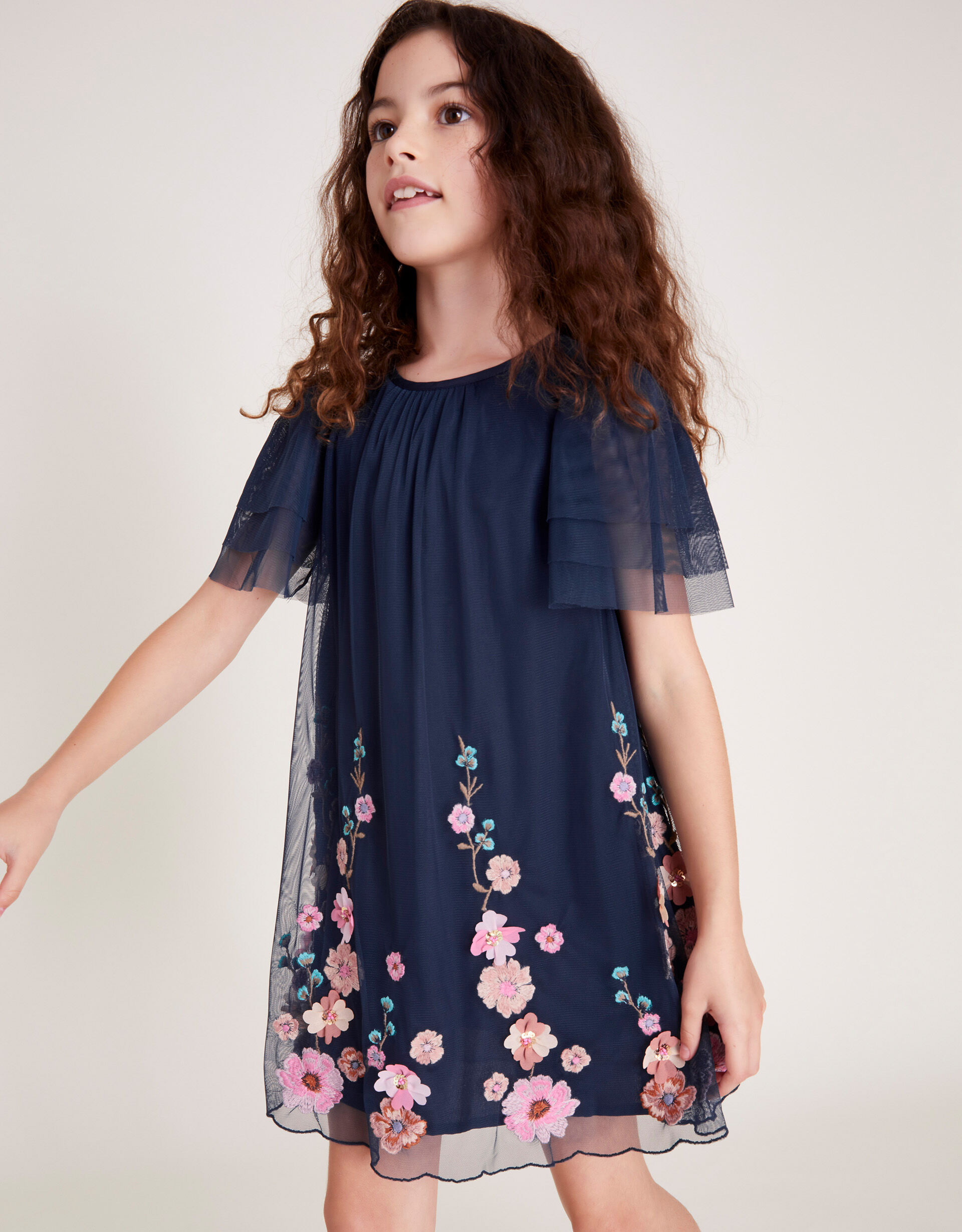 Monsoon girls navy dress top