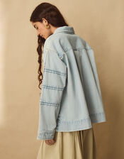 East Selma Embroidered Denim Jacket, Blue (LIGHT BLUE), large