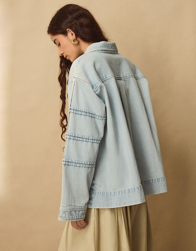 East Selma Embroidered Denim Jacket, Blue (LIGHT BLUE), large