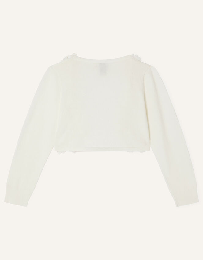 Flora 3D Detail Cardigan, Ivory (IVORY), large