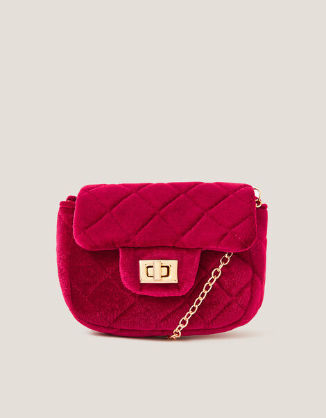 Quilted Velvet Mini Bag, , large