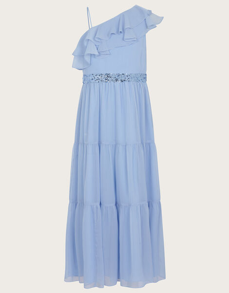 Ruby Ruffle One-Shoulder Prom Dress, Blue (PALE BLUE), large