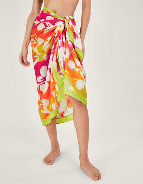 Abstract Floral Sarong, , large