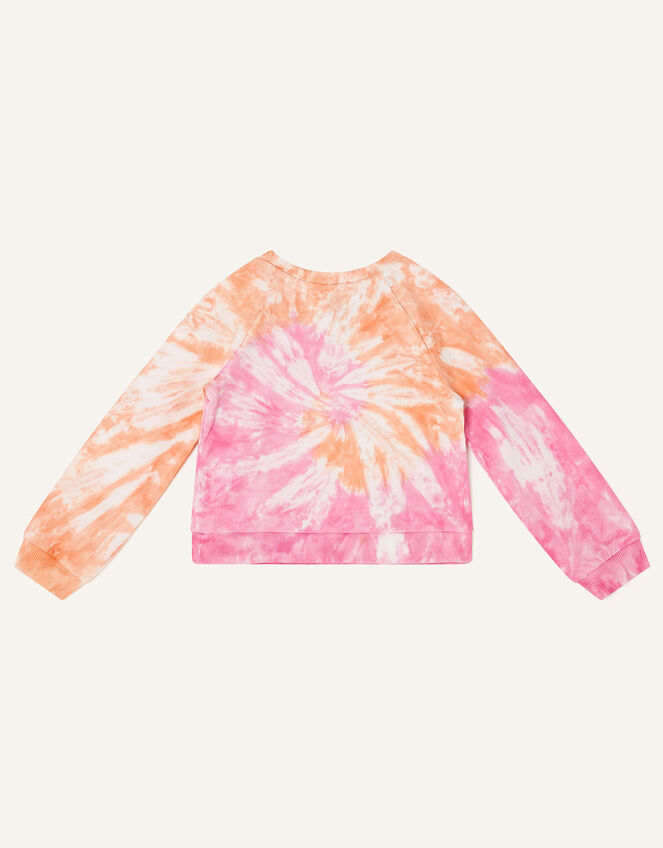 Tie Dye Loose Sweat Top, Pink (PINK), large