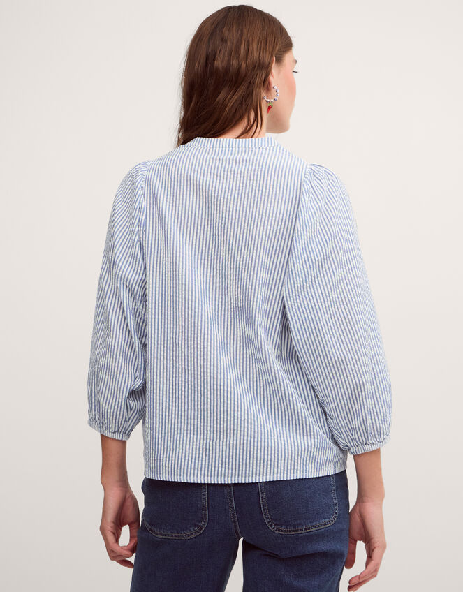 Callie Stripe Blouse, Blue (BLUE), large