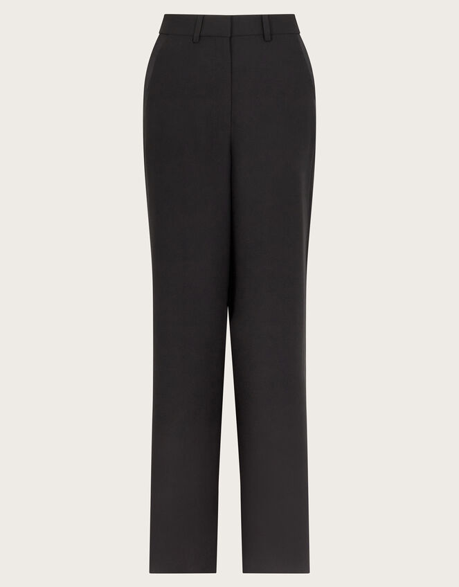 Ava Tuxedo Wide Leg Trousers, Black (BLACK), large