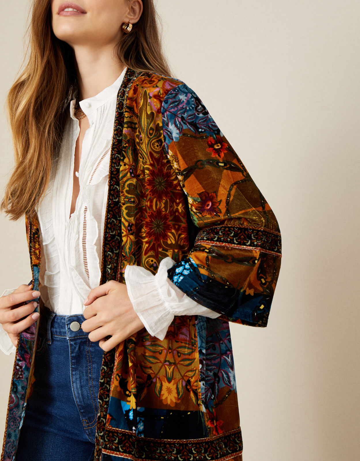 floral cover up jacket