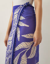 Eden Leaf Print Sarong, , large