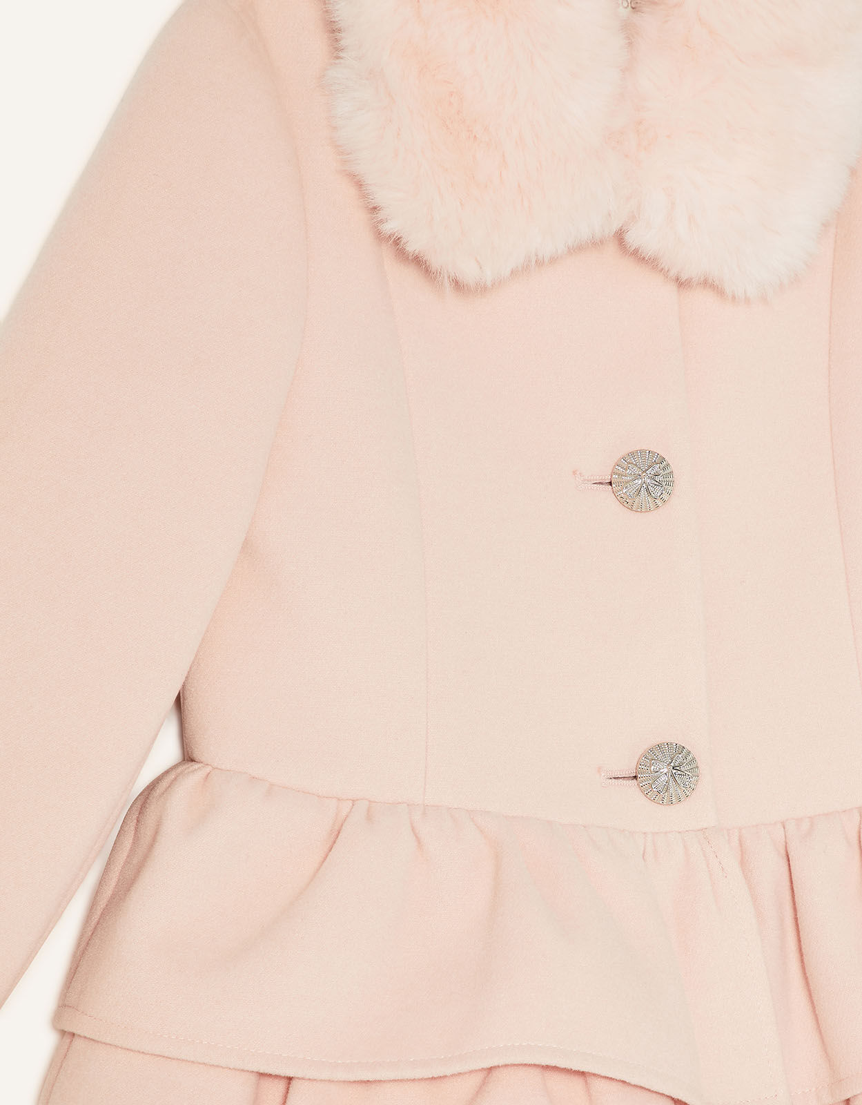Triple Frill Coat Pink Girls Coats Jackets Monsoon ROI