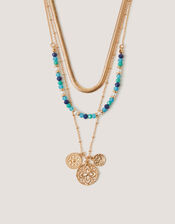 Filigree Pendant Layered Necklace, , large