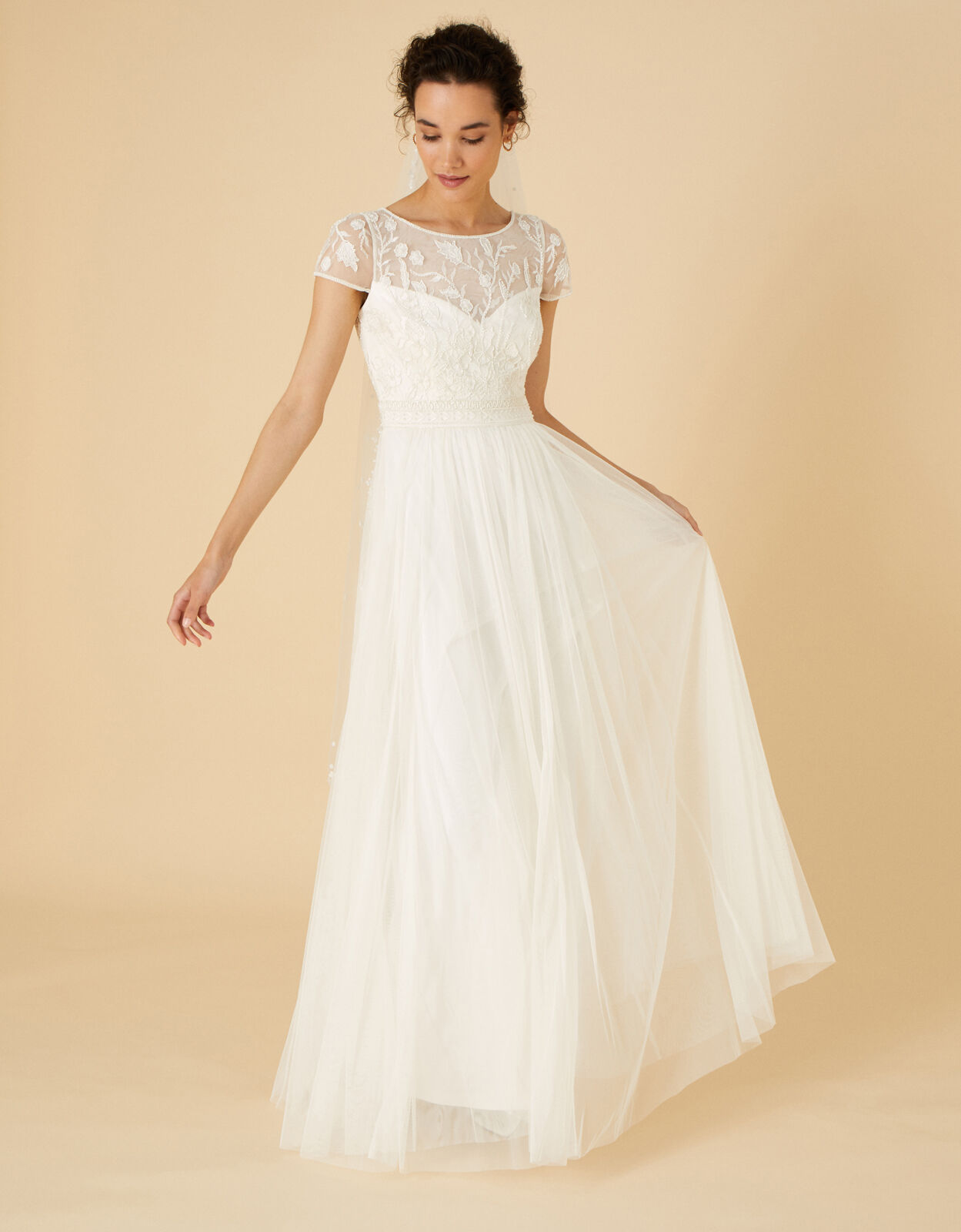 Anne Embellished Bridal Maxi Dress Ivory