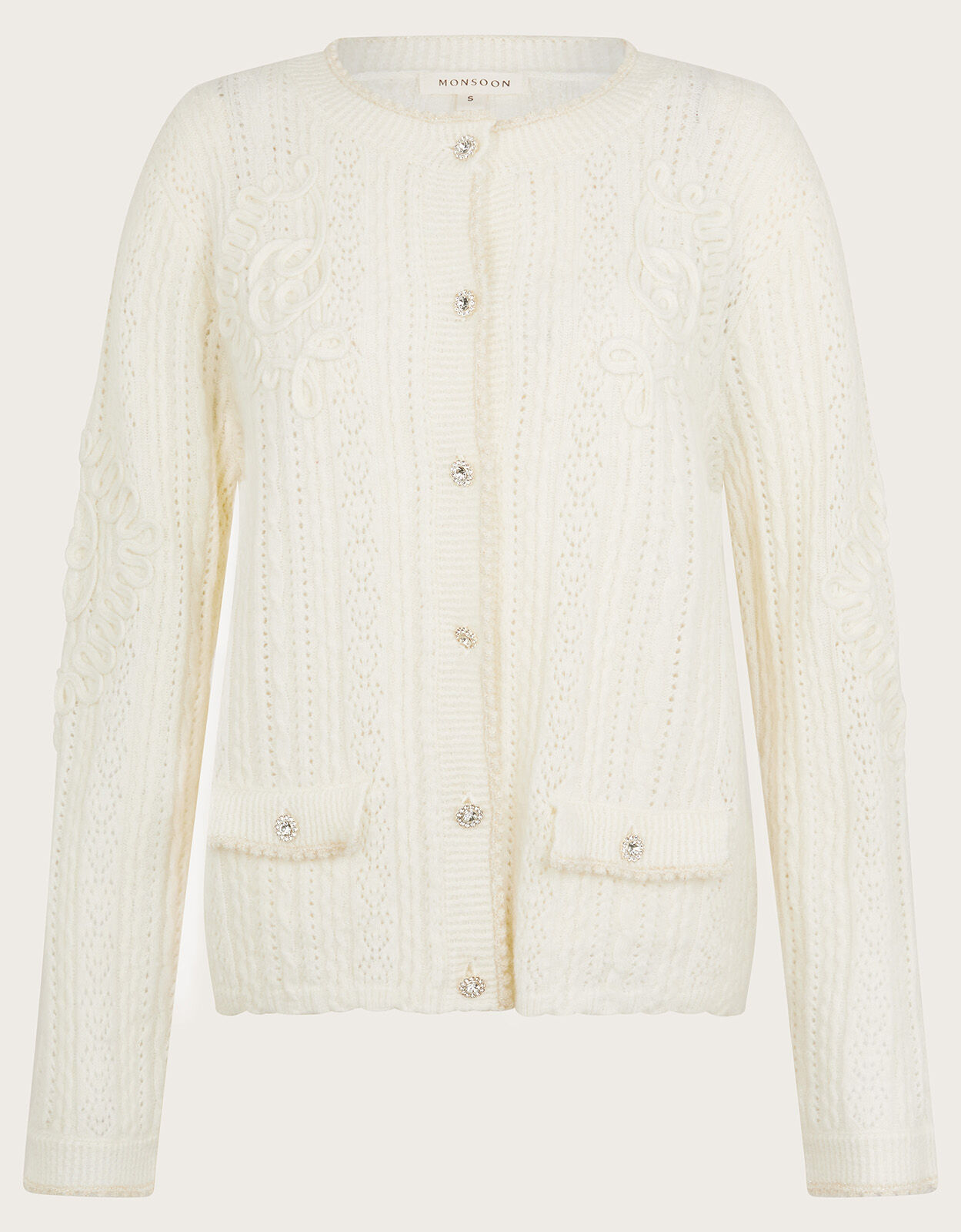 Monsoon ivory cardigan discount