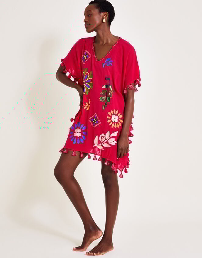 Suki Embroidered Kaftan, Pink (PINK), large