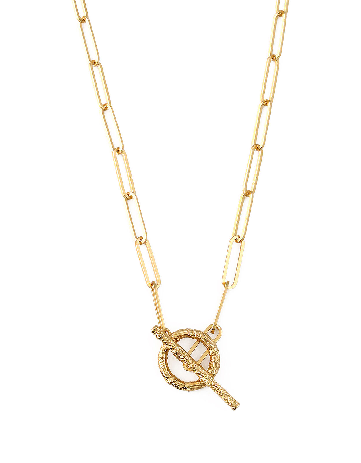 Orelia Recycled Wave T-Bar Chain 