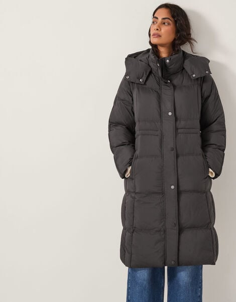 Molly Long Puffer Coat, Black (BLACK), large