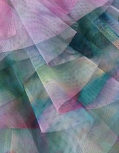 Watercolour Sleeveless Ruffle Party Dress, Multi (MULTI), large