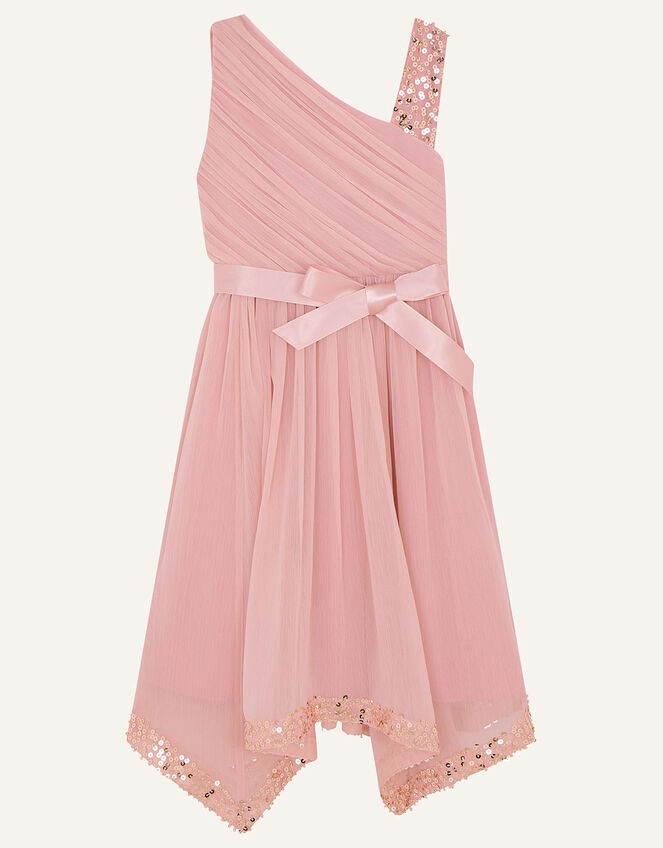 One-Shoulder Sequin Dress, Pink (PINK), large